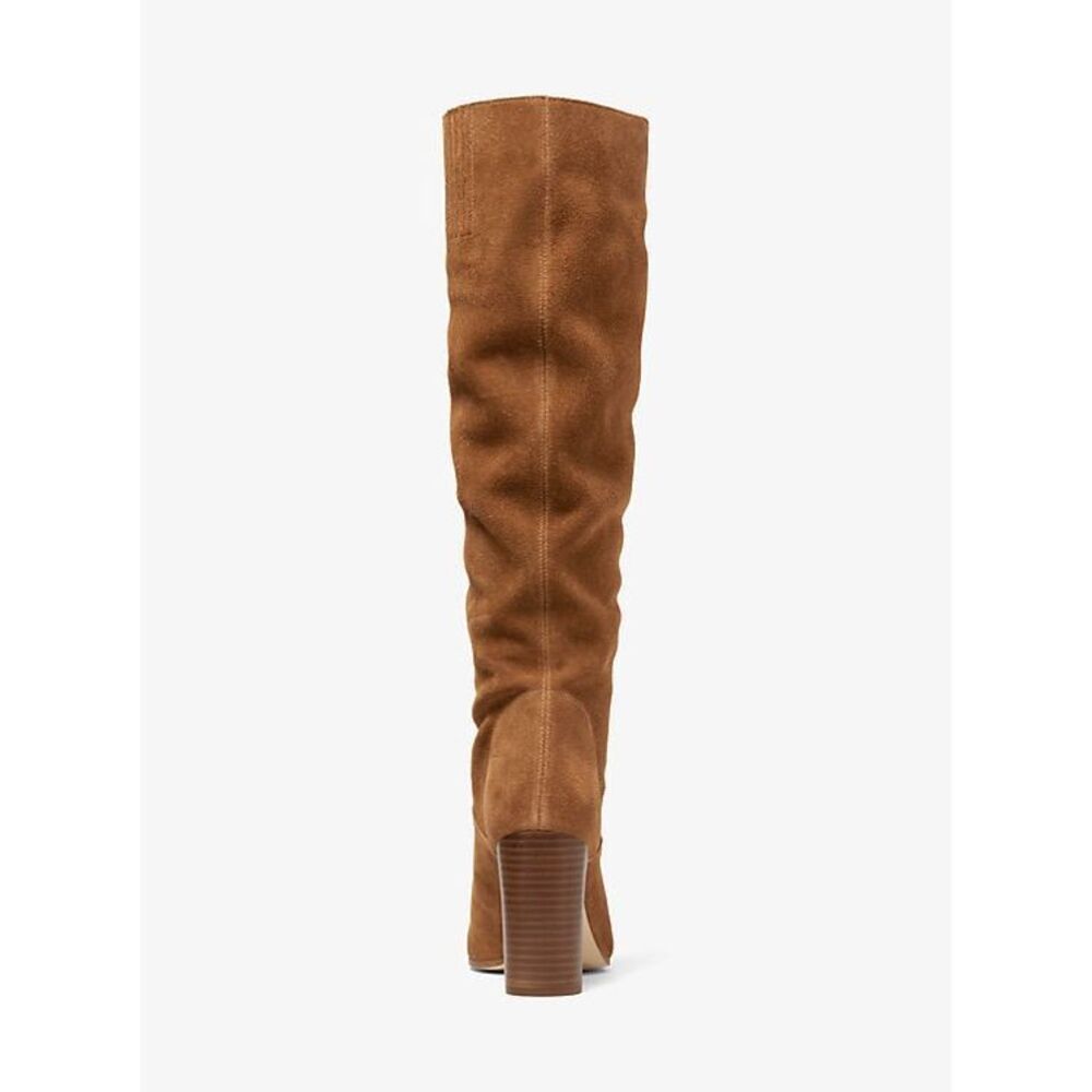 MICHAEL Michael Kors NWT Designer Bohemian Chic 3.5” Leigh Suede Luggage Boot Si - Picture 3 of 5
